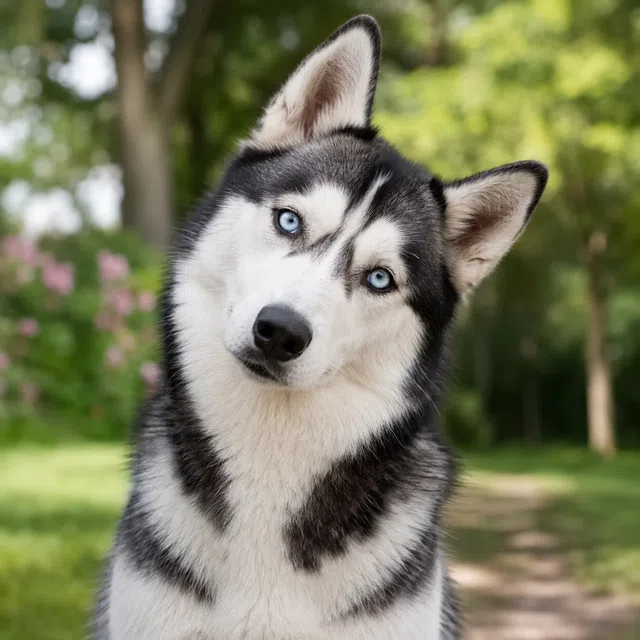 Dinlerken başını yana eğen dikkatli köpek