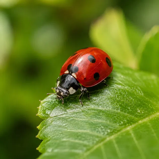 Coccinelles à points noirs sur élytres rouges