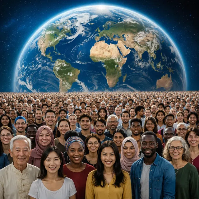 Carte du monde mettant en évidence un grand pays d'Asie du Sud avec des graphiques de comparaison de la population