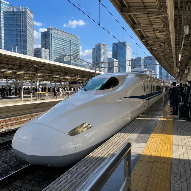 Modern Japon yüksek hızlı treni soru görseli