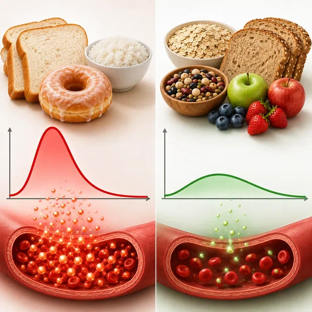 Comparison of a steep and moderate blood sugar rise after different carbohydrate-containing foods as a symbol of the glycemic index