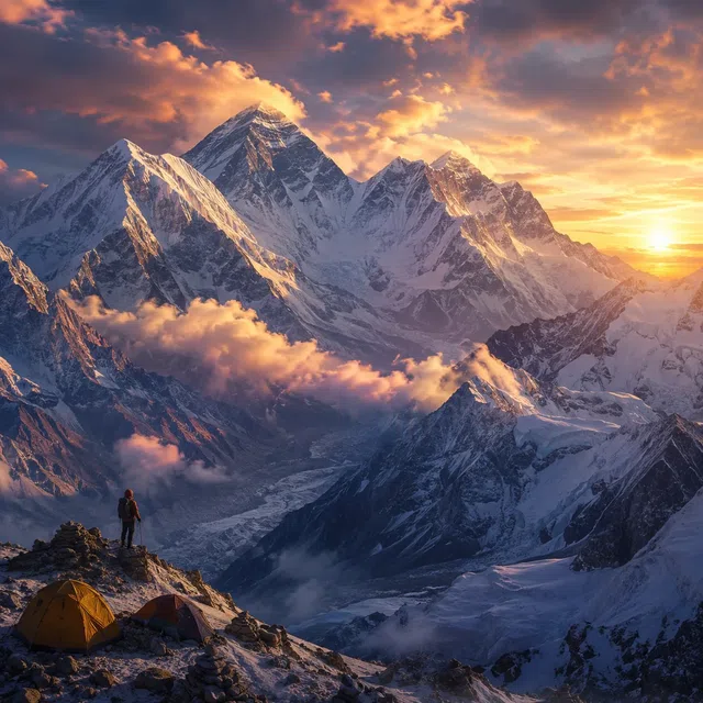 Stilisierte Berglandschaft ohne Beschriftung