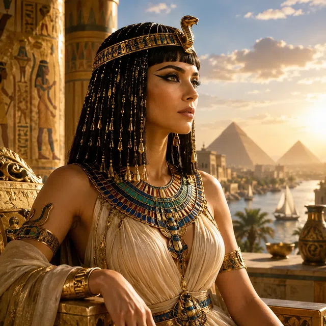 Cléopâtre VII et l’Égypte ptolémaïque sans texte lisible