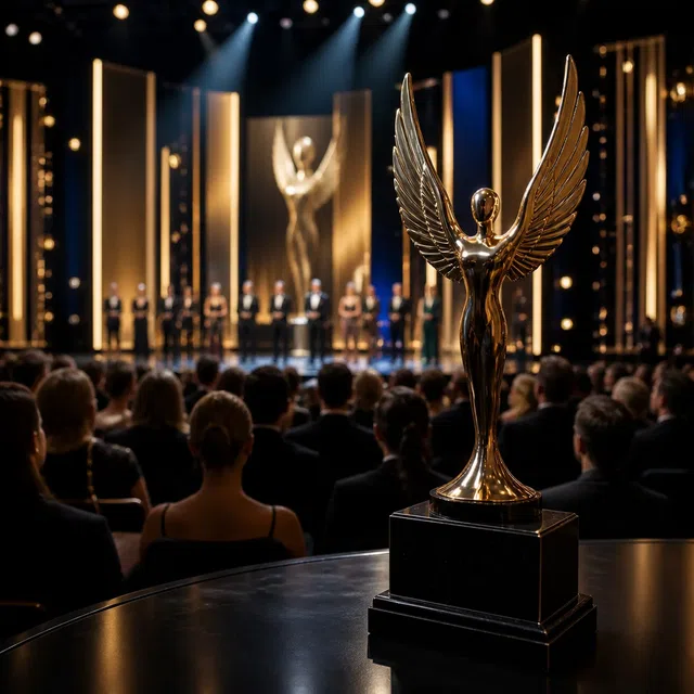 Illustration originale d'une cérémonie de remise de prix du cinéma et de la télévision britanniques