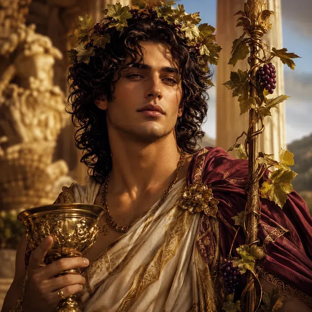 Zeus protège Dionysos encore à naître dans une scène mythologique