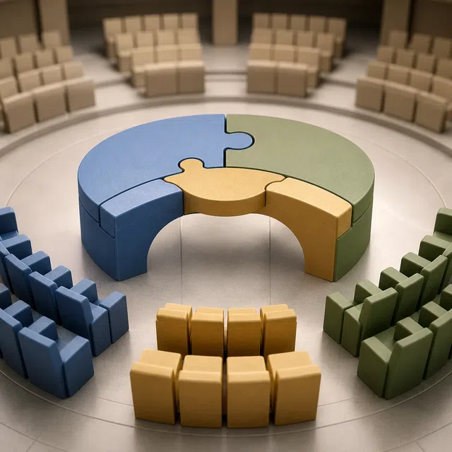 Illustration originale de plusieurs groupes neutres rejoignant une alliance commune