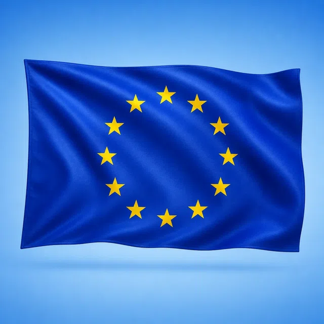 Illustration originale du drapeau bleu de l’Union européenne avec douze étoiles dorées