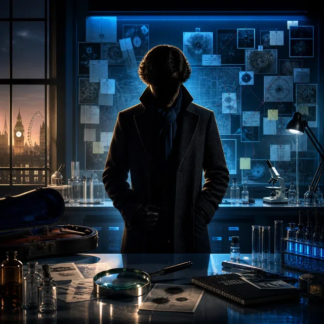 Een anonieme adviserende detective in een modern Londens laboratorium