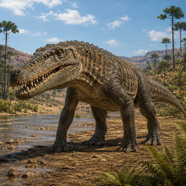 Fasolasuchus 作为三叠纪河流景观中的大型伪鳄主龙