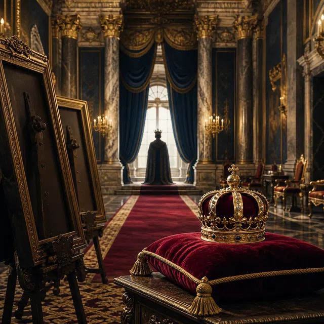 Ilustracja do pytania quizowego: Jaka postać historyczna stoi w centrum serialu The Crown?