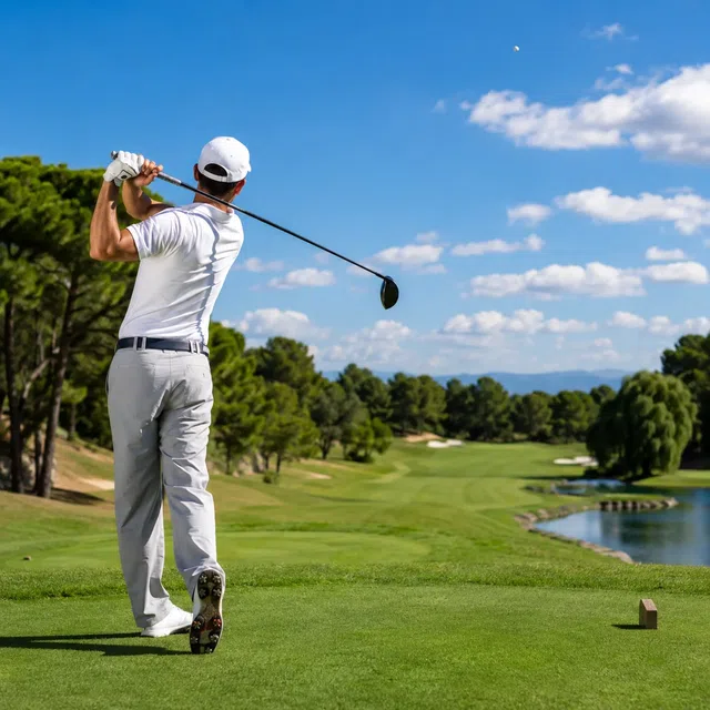 Golfball nahe einem Loch auf dem Grün