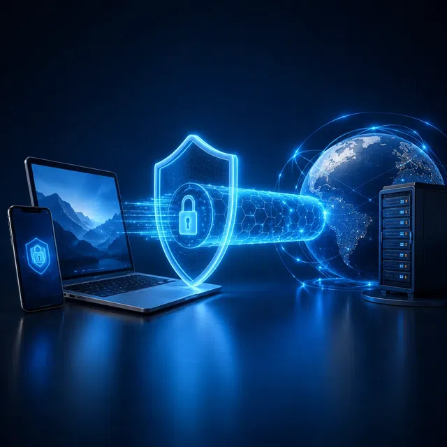 Connexion réseau protégée entre un appareil et un serveur VPN